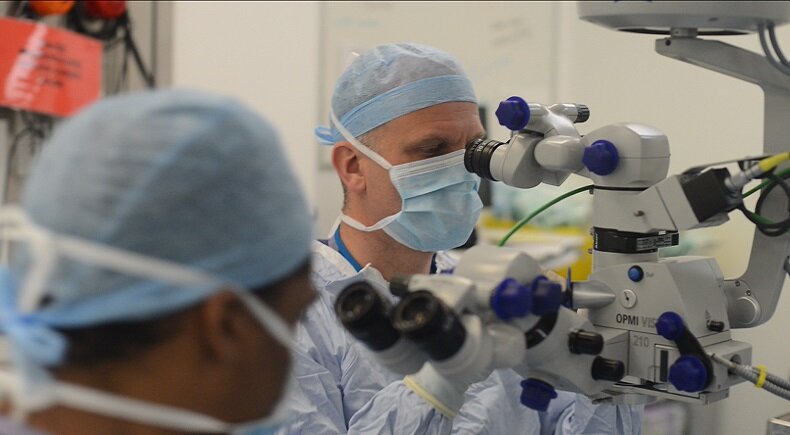 Eye Surgery in Progress